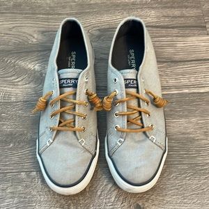 Gray sperry womens shoes size 8